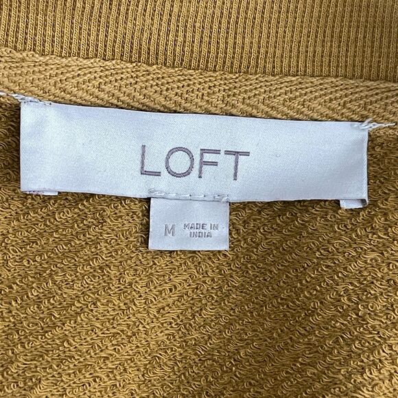 LOFT Zip Oversized Drop Shoulder Sweatshirt Women's Size Medium - Picture 3 of 9